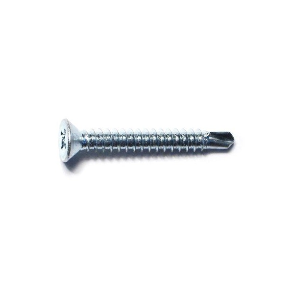 Midwest Fastener Self-Drilling Screw, #8 x 1-1/4 in, Zinc Plated Steel Flat Head Phillips Drive, 45 PK 931407 - main